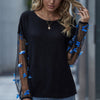 Woman Elegant Mesh Patchwork Blouse Long Sleeve Blouse Black Lace Transparent Butterfly Pullover Streetwear Shirts