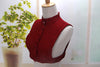 Woman Fake Collars fake collar female detachable Vest Blouse False Stand Lace hollow shirt female fake wine red sweater