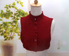 Woman Fake Collars fake collar female detachable Vest Blouse False Stand Lace hollow shirt female fake wine red sweater