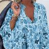 Woman Dress Beach Women Casual Mini Dress Cactus Print Ruffled Women V Neck Long Sleeve Buttons Dress Women Clothing