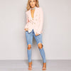 Woman Slim elegant Casual Short Tops Women's Clothing Double 2022 Solid Loose Womens Blazers