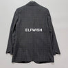 Woman Grey Checked Blazer Single Breasted Long Sleeved Suit 2023 New