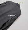 Woman Grey Checked Blazer Single Breasted Long Sleeved Suit 2023 New