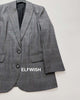 Woman Grey Checked Blazer Single Breasted Long Sleeved Suit 2023 New