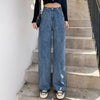 Woman High Waist Jeans Wide Leg Straight Pants Loose Comfortable Casual Denim Clothing Harem Pants