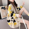 Woman Japanese Knit Kawaii Cardigans Love Heart Sweaters Harajuku Jk Lolita Pink Shirts Knitwear Autumn Cute Girls Fairy Clothes