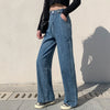 Woman Jeans High Waist Clothes Wide Leg Denim Clothing Blue Streetwear Vintage Quality 2022 Harajuku Straight Pants