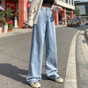 Woman Jeans High Waist Clothes Wide Leg Denim Clothing Blue Streetwear Vintage Quality 2022 Harajuku Straight Pants