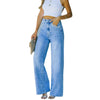 Woman Jeans High Waist Clothes Wide Leg Denim Clothing Blue Streetwear Vintage Quality 2022 Harajuku Straight Pants