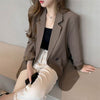 Woman Office Blazer Jacket for Women Retro Loose Mid-length Temperament Suit Coats Fried Street Suit Jacket 2022 Spring Autumn