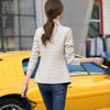 Woman Pink Apricot Plaid Blazer Autumn Winter Outwear Casual Jackets Female Slim Single Button Coat For Girl S-4XL