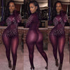 Woman Sexy Sequined Overalls Night Club Rompers Party Playsuit Bodycon Jumpsuit long Sleeve Jumpsuit