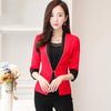 Woman Slim Blazer Female Short Suit Jackets Fashion Plus Size Red Blazer Feminino Korean Business Suits Womens Blazers P4C0986