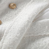Woman Suit Jacket Beige Black Double Breasted Woolen Tweed Suit Metal Buttons Lapel Collar Long Sleeve Elegant OL Jacket 2023