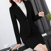 Woman Suit Skirt Jacket Ropa Oficina Mujer Elegant Full Sleeve Ruffle Pleated jackets and blazers 2 Pieces Work Office Suite