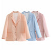 Woman Sweet Loose Candy Blazer 2022 Spring Casual Female Basic Long Sleeve Jackets Ladie Solid Oversized Outwear
