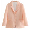 Woman Sweet Loose Candy Blazer 2022 Spring Casual Female Basic Long Sleeve Jackets Ladie Solid Oversized Outwear