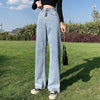 Woman's Jeans 2022 Y2k Vintage Korean Streetwear Harajuku Clothes High Waist Straight Baggy Pants Casual Denim Trousers