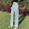 Woman's Jeans 2022 Y2k Vintage Korean Streetwear Harajuku Clothes High Waist Straight Baggy Pants Casual Denim Trousers