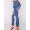 Woman's Jeans Stretch Skinny Ripped Hole Trousers Casual Slim Jeggings Ladies Pencil Pants Washed Denim Pants for Women