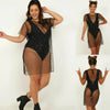 Women 1PC Swimwear Cover Up Sequined Mesh Dress  Bikini Swimwear Swimsuit  Beach