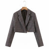 Women 2-piece Sets Short blazers Autumn Suits With High Waist Skirt Tweed Sexy Office Elegant Casual Split Mini Skirt
