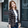 Women 2023 Plaid Suit Jacket Small All-Match Age Reduction Tops Female Relf-Cultivation Temperament Spring Autumn Small Suits106