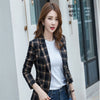 Women 2023 Plaid Suit Jacket Small All-Match Age Reduction Tops Female Relf-Cultivation Temperament Spring Autumn Small Suits106