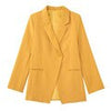 Women 2023 Autumn Casual Blazer Coat Vintage single buckle Long Sleeve pocket Female Outerwear Chic