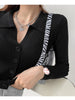 Women 2023 Lapel Slim Slimming Tops Ladies Hollow Buttons Sexy V Neck Long Sleeve POLO Neck Knit Cardigan Sweater Women