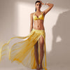 Women's Skirt Sexy Side Slit Beach Skirt Solid Colors Summer Long Beach Maxi Dropped Net Yarn Skirt Female