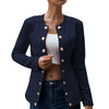 Women Autumn Blazer Slim Fit Smart Casual Button Long Sleeves Office Ladies Jacket Women's Double Breasted  Blazer Streetwear