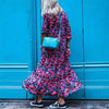 Women Autumn Boho Dress 2022 Spring Vintage Loose Pattern Printed Long Party Dress Casual Long Sleeve Maxi Lady Dresses Vestidos