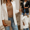 Women Autumn Solid White Black Business Female Blazer Jacket Casual Fall Long Sleeve Work Suit Office Lady Slim Blazers Coat Top