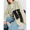Women Autumn Trendy Double Breasted Bow Design Blazer Vintage Long Sleeve Suit Jacket Casual Loose Oversized Coat Outerwear New