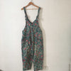 Women Autumn Vintage Denim Printed Jumpsuits Overalls Ladies Loose Casual Denim Print Rompers Female Casual Pants