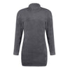 Women Autumn Winter Plush Warm Sweater Dress Solid Long Sleeve Turtleneck Dresses Party Mini Dress Bandage Knitted Vestidos