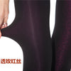 Women Autumn and winter nylon one pants lager size through color silk plus velvet thick Leggings anti-pilling female pants S2824