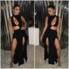 Women Bandage Bodycon Slim Sleeveless Solid color High Split sexy  Evening Party Pencil Long Dress