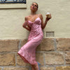 Women Beach Party Sundress Sexy Summer Sling Straps V Neck Backless Bodycon Dress  Ladies Polka Dot Print Vestidos