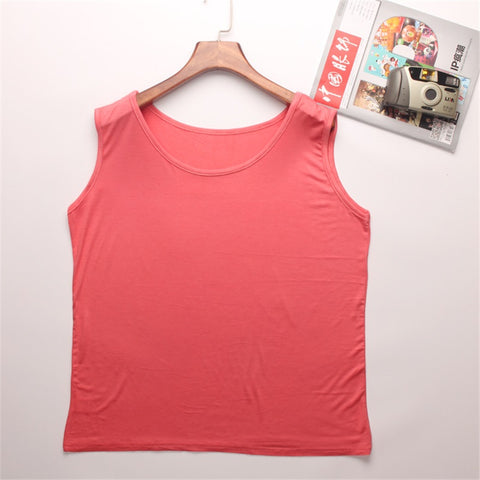 Women Big Size Tank Tops 2XL-6XL Modal Female Summer Solid Casual Vest Black Sleeveless Fitness Leisure Lady Camisoles Plus Size