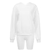 Women Biker Shorts Hoodies Sweatshirt Set Joggers Suit Two Piece Outfits Set Clothes Ladies Tracksuit Sweat Suit