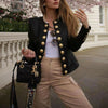 Women Black Big Button Short Small Suit Slim OL Suit Casual Long Sleeve Blazer Tops Outwear Size S-XL