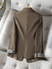 Women Black Brown Khaki Casual Blazer Coat Spring Autumn Ladies Long Sleeve Single Button Solid Jacket Female