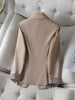 Women Black Brown Khaki Casual Blazer Coat Spring Autumn Ladies Long Sleeve Single Button Solid Jacket Female