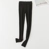 Women Black Gray Leggings Skinny Pants Kawaii Cute Rib Legins Girls Comfort Cotton Spandex Stretch Legging Ladies Leggings wk033