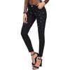 Women Black Jeans High Waist pearl beaded jeans for women casual skinny butt Push Up jeans Denim Pencil Pants