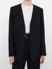 Women Black Silhouette Blazer Long Sleeve Simple Loose 2023 Spring Casual Straight Female Suit Coats
