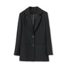 Women Black Suit Blazer Office Jacket Ladies Tailored Oversized Double Buttons Long Loose Coat Formal Casual Autumn 2022