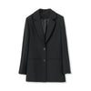 Women Black Suit Blazer Office Jacket Ladies Tailored Oversized Double Buttons Long Loose Coat Formal Casual Autumn 2023
